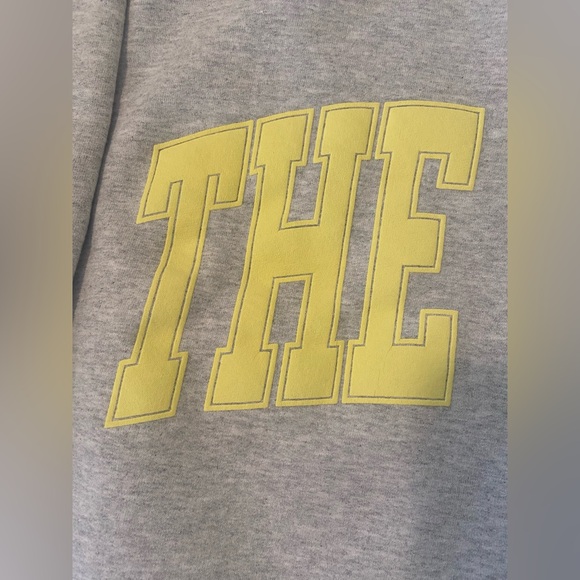 The Bar Varsity Sweatshirt Heather Grey with Lemon/Yellow Size XXL - Picture 6 of 13